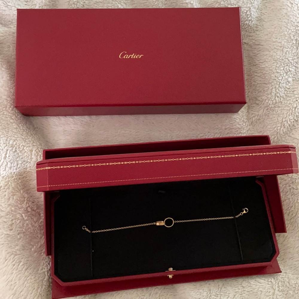 Cartier interlocking love bracelet 18k yellow gold